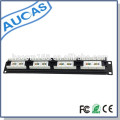 AUCAS alta calidad 1U cat5e 8/12/16/24/48 puertos UTP patch panel